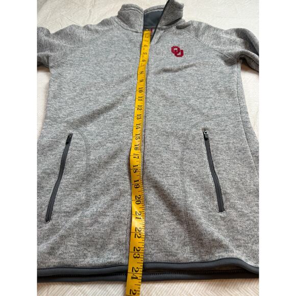 Colosseum Gray OU Oklahoma Sooners Full Zip Sweater/Jacket Sz M Women - Picture 8 of 13